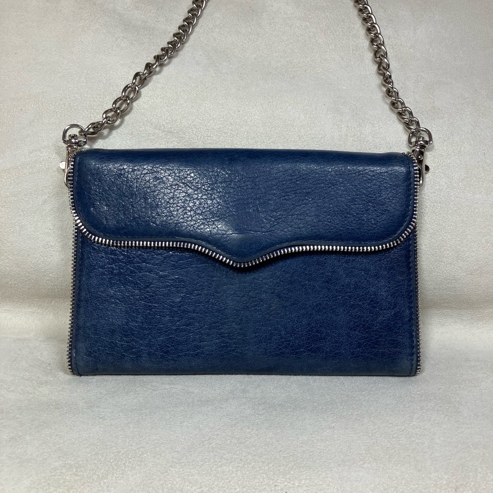 Rebecca Minkoff Blue Leather Crossbody Wallet